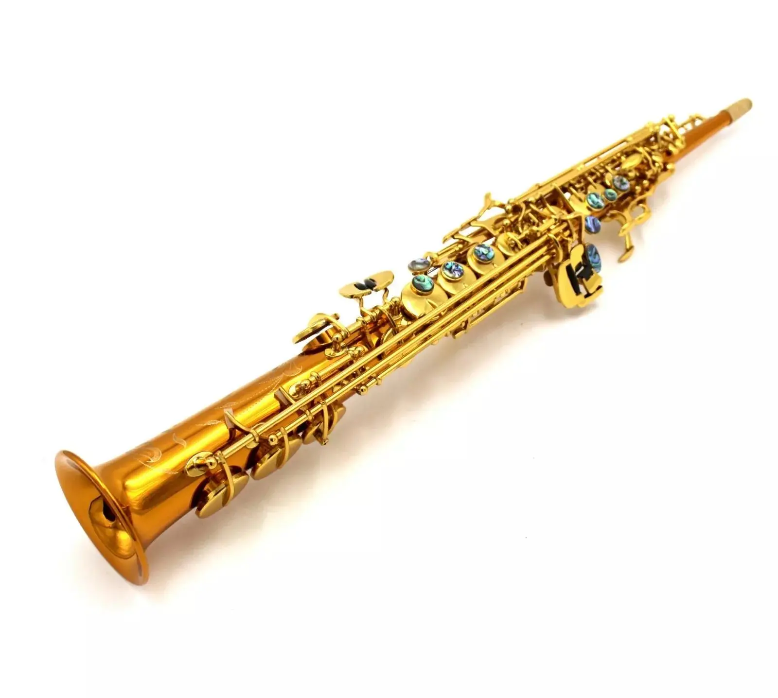 Eastern Music rose copper gold lacquer straight soprano saxophone with G key
