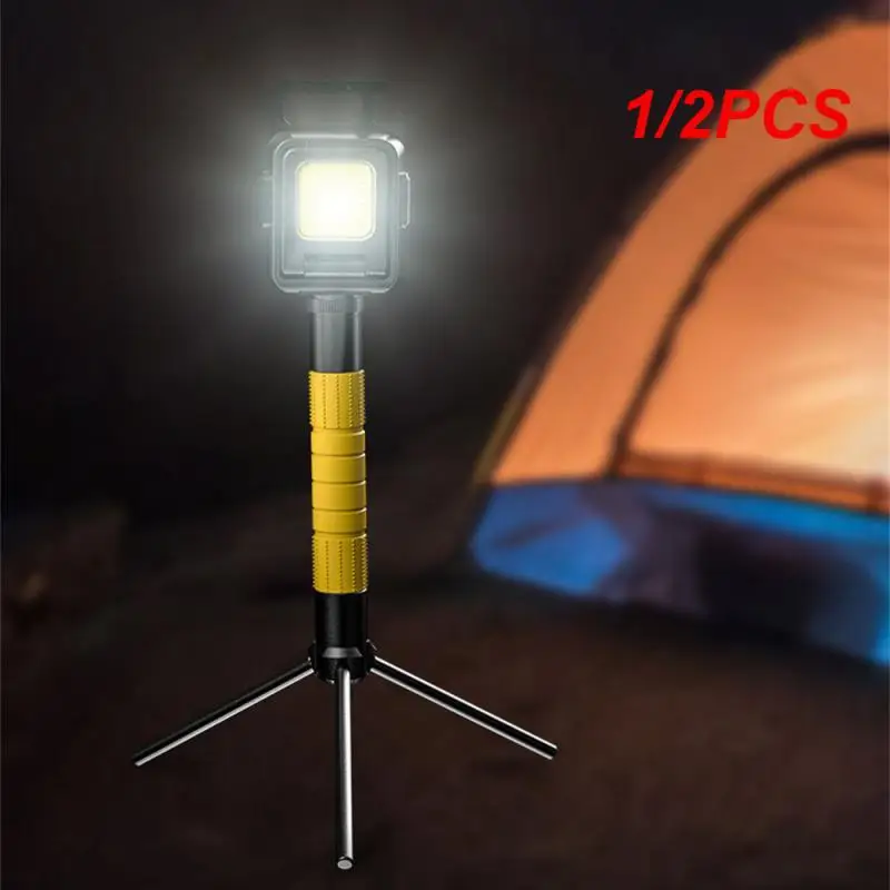 

1/2PCS Mini LED Flashlight Keychain Light Multifunctional Portable COB Camping Flashlights USB Charging Work Lights fishing