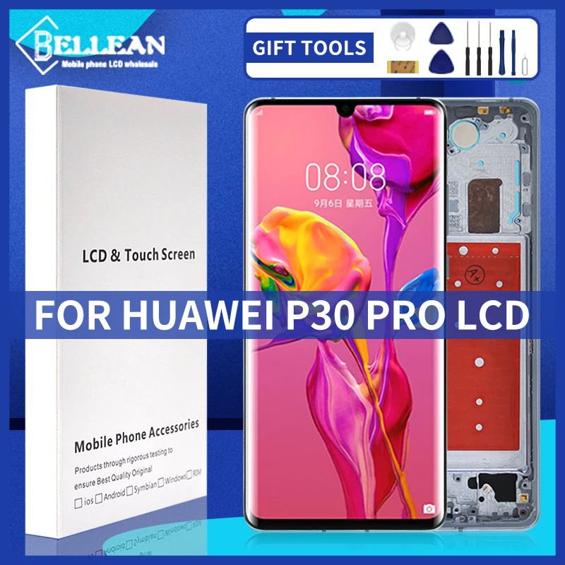 Bloc Écran Tactile Lcd Oled Avec Châssis, 6.47 Pouces, Pour Huawei P30 Pro, Vogl04, Vogl09