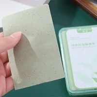 300pcs/box Portable Facial Absorbent Paper Oil Control Wipes Green Tea Absorbent Sheet Matcha Oily Summer Face Cleaning Tools 2