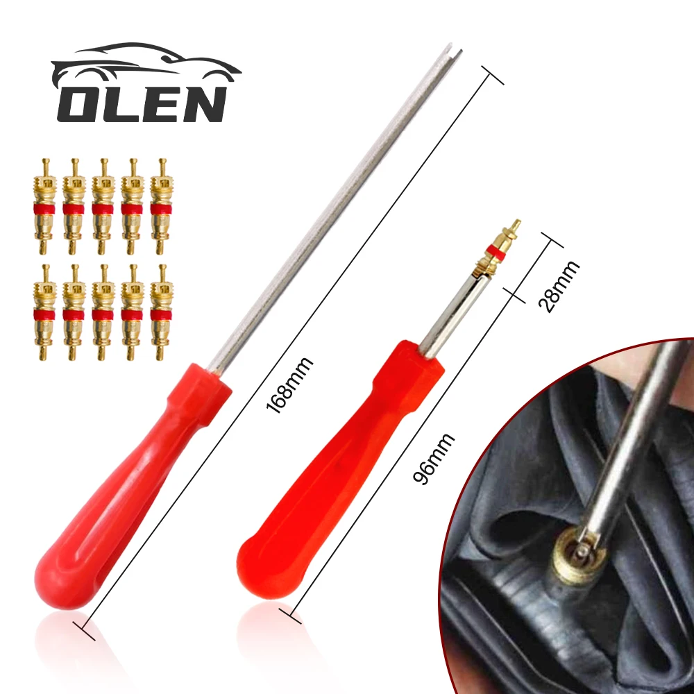 1/2PCS Tire Valve Core Removal Tool Tire Valve Core Wrench Spanner Tire