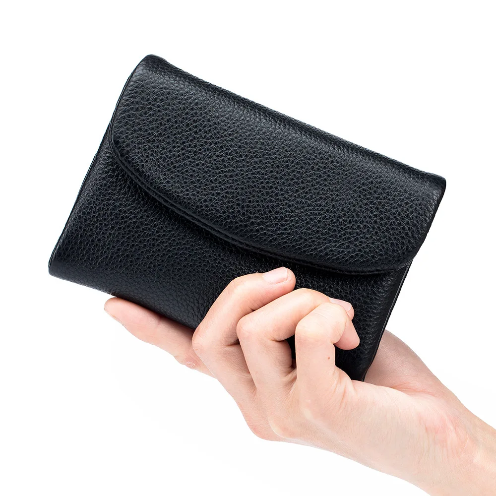 Coin Purse Female Short Wallets Classic Trifold Flap Snap Simple