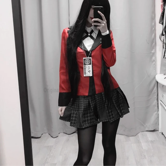 DokiDoki-R Anime Kakegurui Cosplay Yumeko Jabami School Uniform