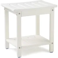 Shower Chair, HDPE Shower Bench for Inside Shower to Sit On It, Shower Stool with Storage Shelf 2-Tier Spa Stool for Elderly 1