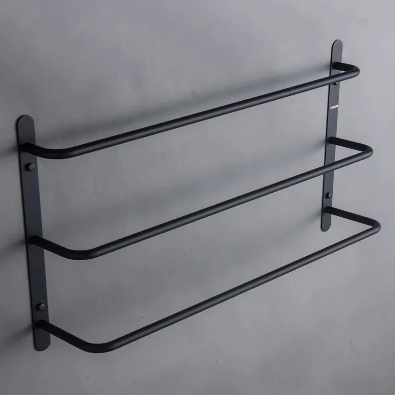 Gold Bathroom Towel Rack Stainless Steel Towel Bar Adhesive Holder Bathroom Accessories