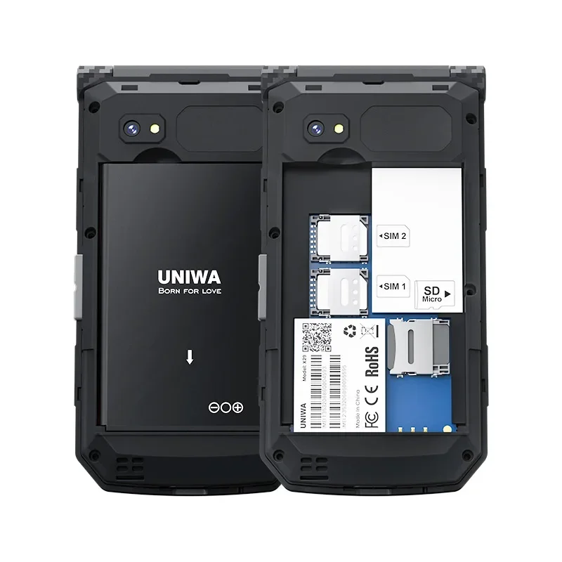UNIWA X29 2.8 Inch Double Screen Dual SIM Card GSM Rugged Style Flip Phone 2000mAh Big Font Big Button For Senior Wireless Radio