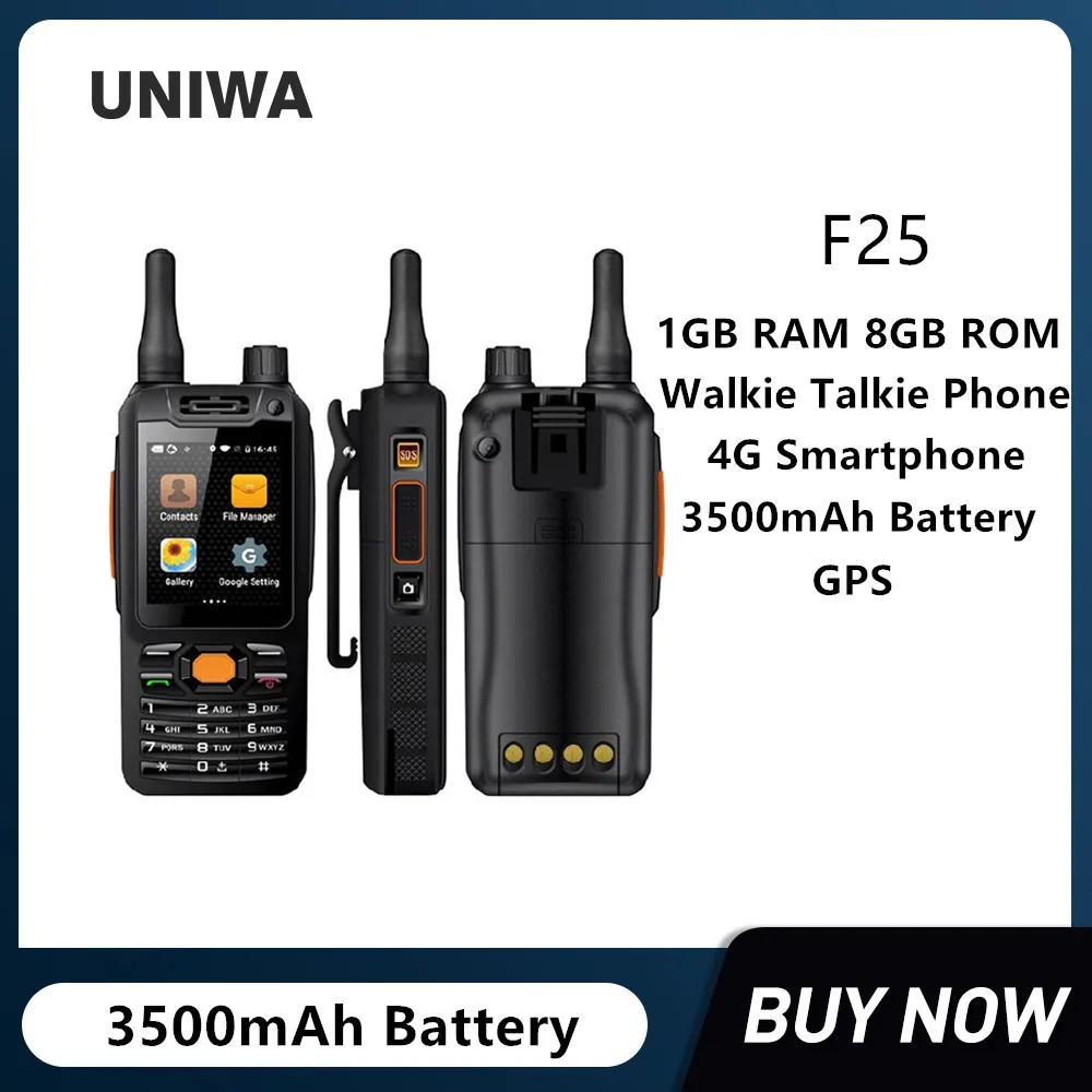 

UNIWA F25 Zello Walkie Talkie Mobile Phones MTK6735 Quad Core 1GB RAM 8GB ROM GSM/WCDME/LTE Signal Booster Android Smartphones