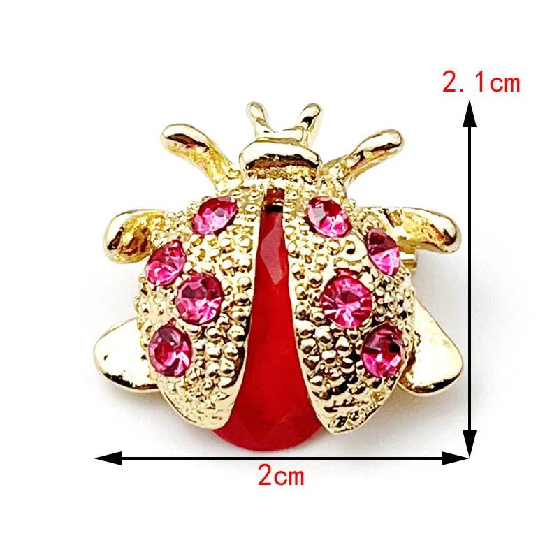女性のための絶妙な金色の昆虫,クラシックなてんとう虫のブローチ