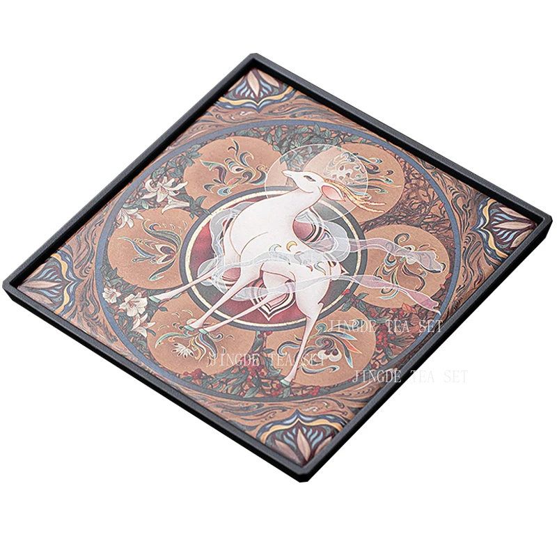 Water Absorbing Tea Tray Household Chinese Style Dry Foam Table Small Water Storage Tea Table Kung Fu Tea Set Tray Teapot Trays