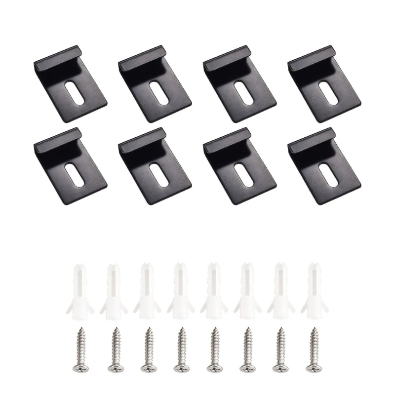 Description Picture 3 of itemConvenient Mounting Solution Square Glass Clamps Glass Clamps Simple Install Hardware Set for Bathroom & Office Glass
