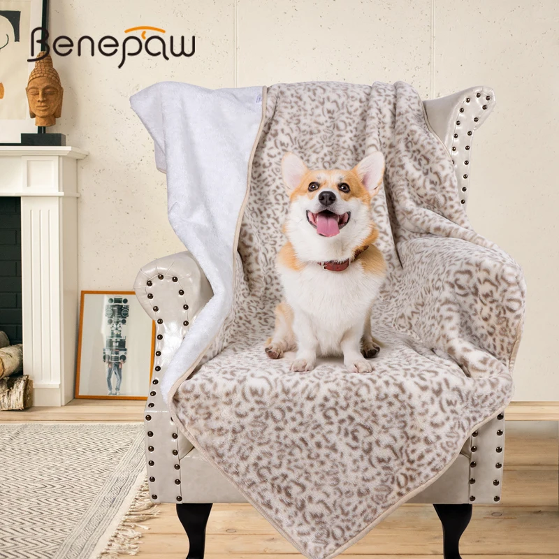 

Benepaw Soft Flannel Dog Blankets Warm Reversible Comfort Pet Blanket Puppy Mat Throw Cover For Kennel Crate Bed Couch Travel