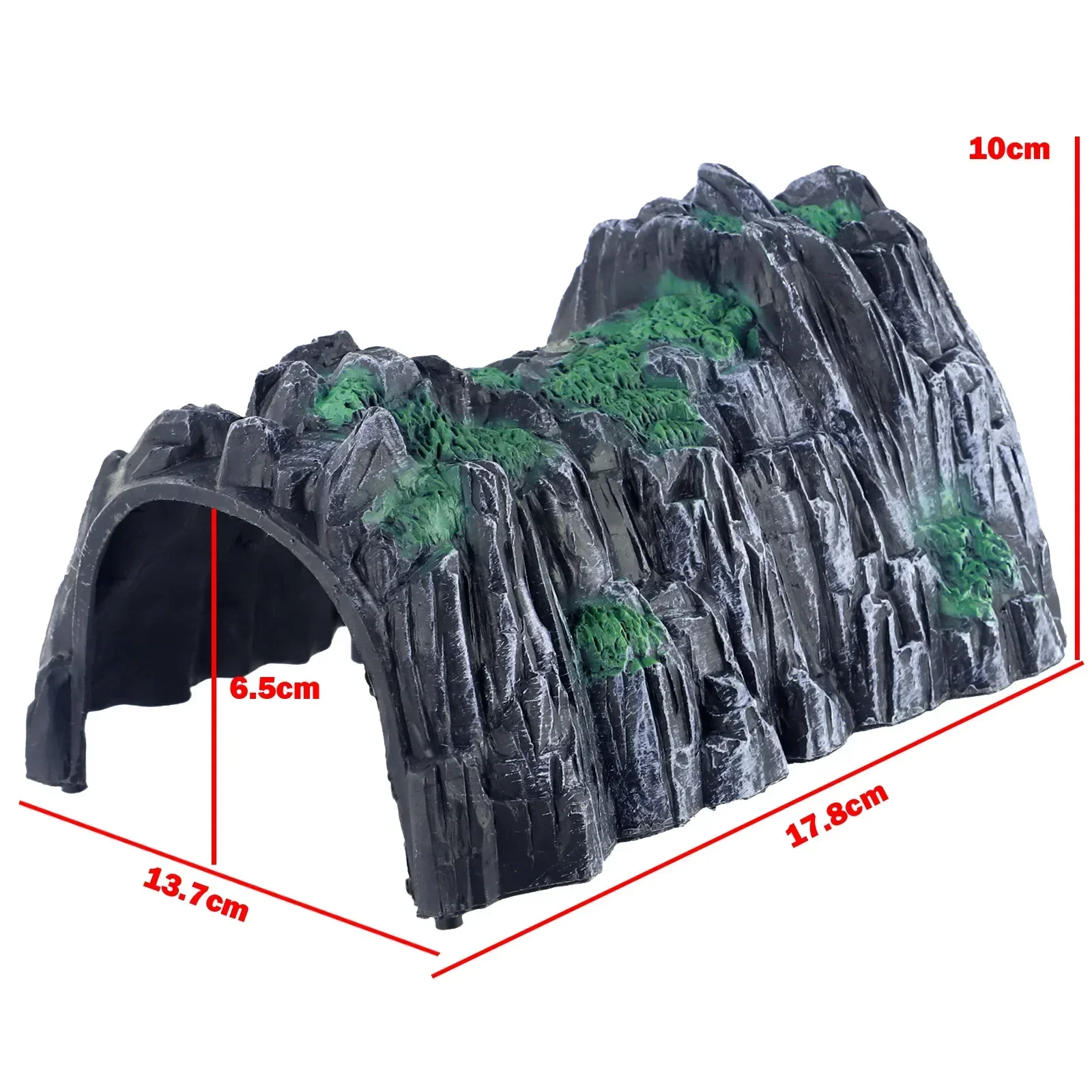 Tunnel Roccioso Simulato In Plastica Per Modellismo Ferroviario – 17.8x13.7x9.5 Cm - 2