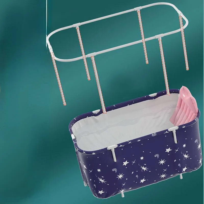 140CM Large Portable Bathtub Folding Bath Bucket Thicken Shower Barrel Tub Adult Children's Baby Swimming Pool Family Bathroom