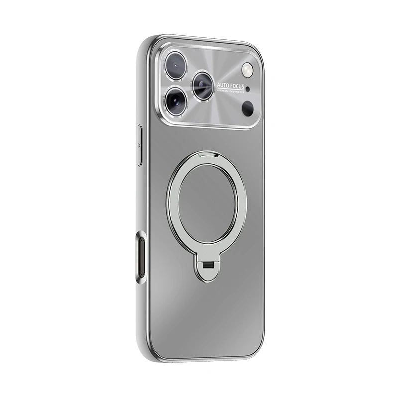 Enhanced Magnetic Phone Case with Rotating Ring Holder and Matte Finish