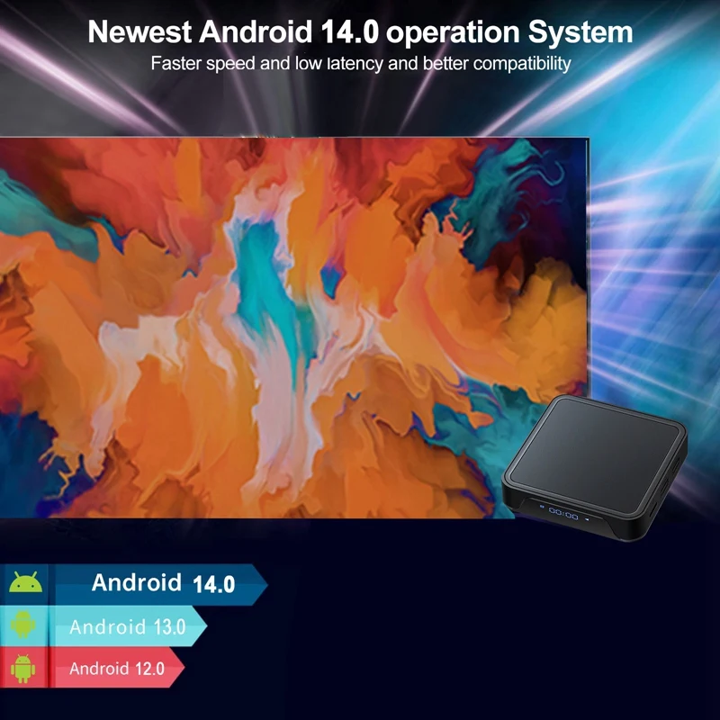 TV98 프로 ATV TV 박스, 안드로이드 14 셋톱 박스, 미디어 플레이어, 영국 플러그, 2G, 8G, H313, 2.4G, 5G 와이파이