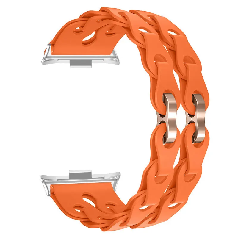 Colorful Hollow Out Silicone Strap Bracelet for Smartwatch Wristband Accessories