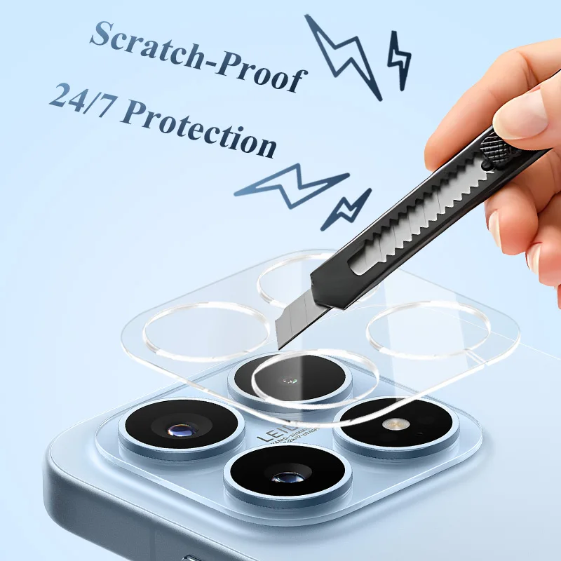 Lereach Tempered Glass Camera Lens Protector - Scratch Resistant & High Transparency