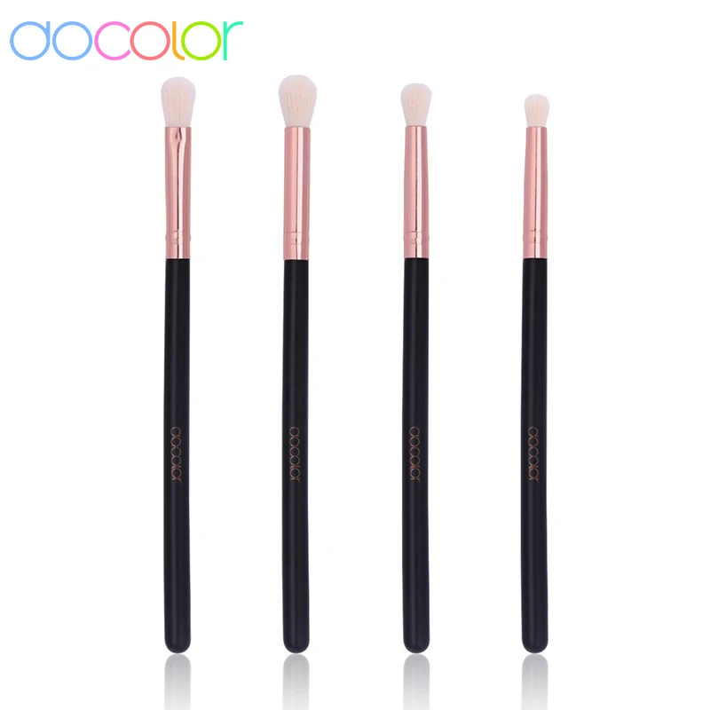 Docolor Makeup Brushes 4PCS Eyeshadow Brush Blending Eyebrow Make Up Brushes Synthetic Bristles Beauty Cosmetics Brush Set