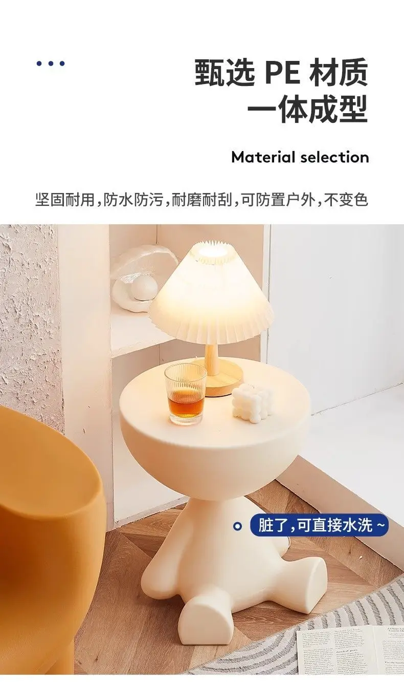 Description Picture 6 of itemCreative small flat tea table, living room, home chairs, sofa, balcony, small tea table bedroom corner bed head table End Tables