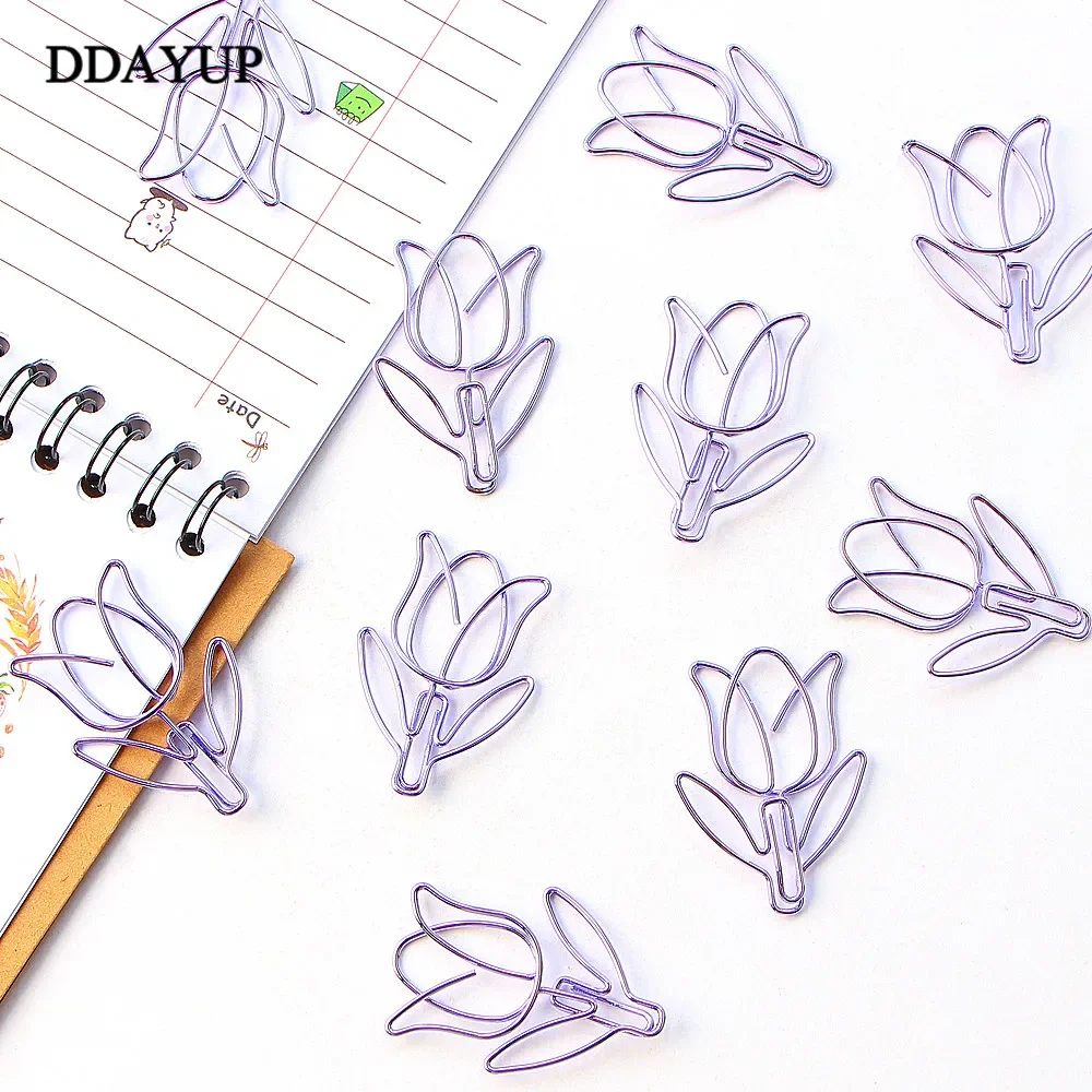 Tulip Bookmark Planner W011 Clip W45 Escolar Bookmarks for Book Student Creative Stationery 12Pcs/lot