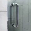 Semi-Frameless Pivot Shower Door in Brushed Nickel,Tempered Glass,Brushed Nickel 5