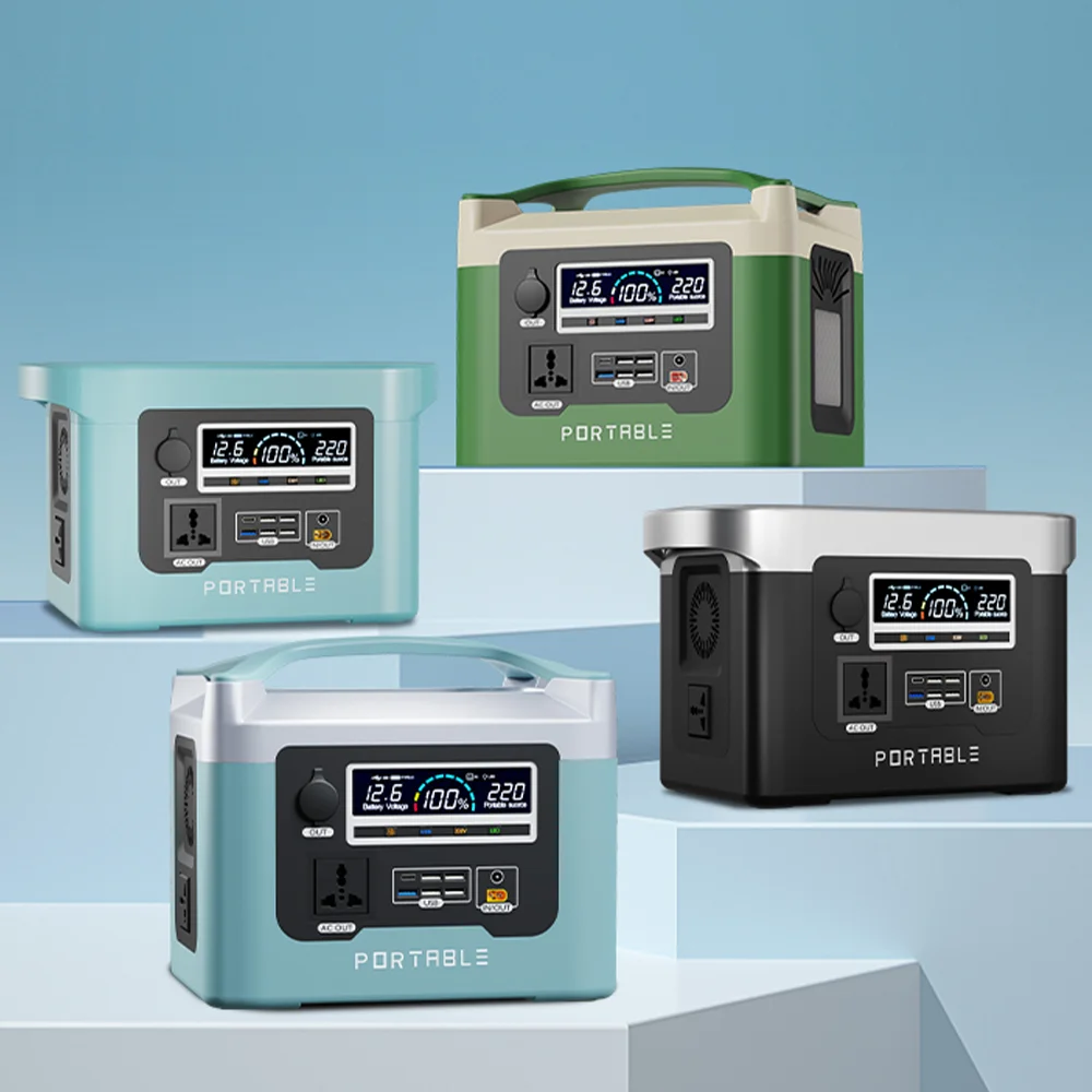 Centrale Elettrica Portatile Da Campeggio 1500W Generatore Solare Di Emergenza A Onda Sinusoidale Pura All'Aperto 1000Wh 12V 220V Batteria Home Powers