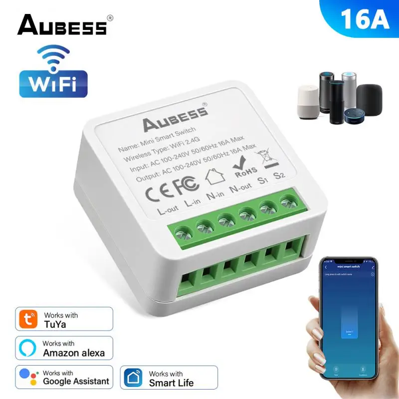 

WiFi Zigbee Mini 2-Way Breaker Smart Home with Energy Monitor Switch Mini Smart Breaker Smart Life Control Alexa Via Google Home