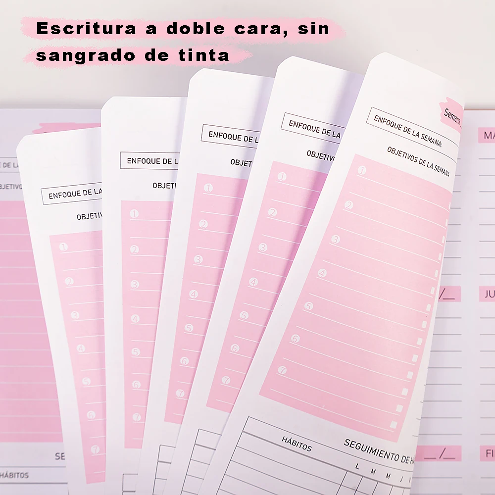 A5 Daily Agenda Weekly Undated Planner Notebook Weekly Goals Habit Schedules Office Accessories Agendas School Supplies