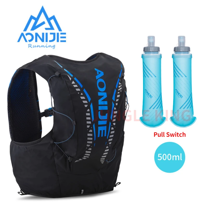 

AONIJIE C962 New 2Pcs 500ML Pull Switch 12L Sports Off Road Backpack Running Hydration Bag Vest Soft For Hiking Trail Marathon