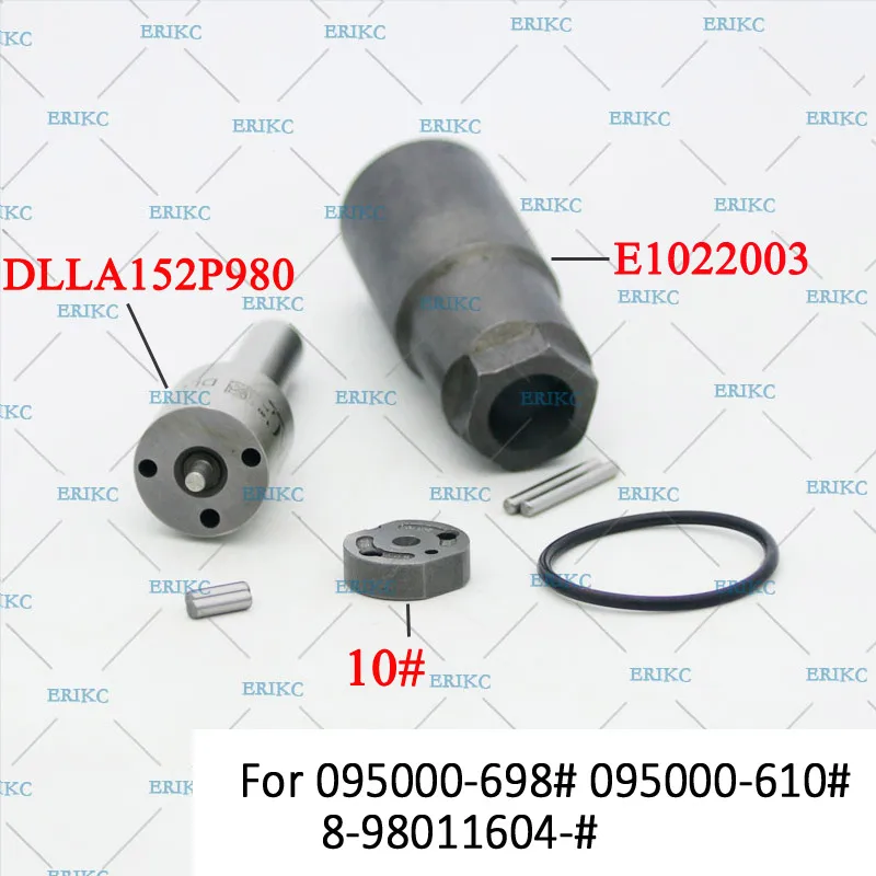 

095000-6980 095000-6100 Diesel Injector Overhaul Repair Kits Nozzle Dlla152p980 Valve Plate 10# For Denso Sprayer 8-98055862-0
