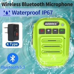 ABBREE Wireless Bluetooth Speaker Microphone (GR- Waterproof)
