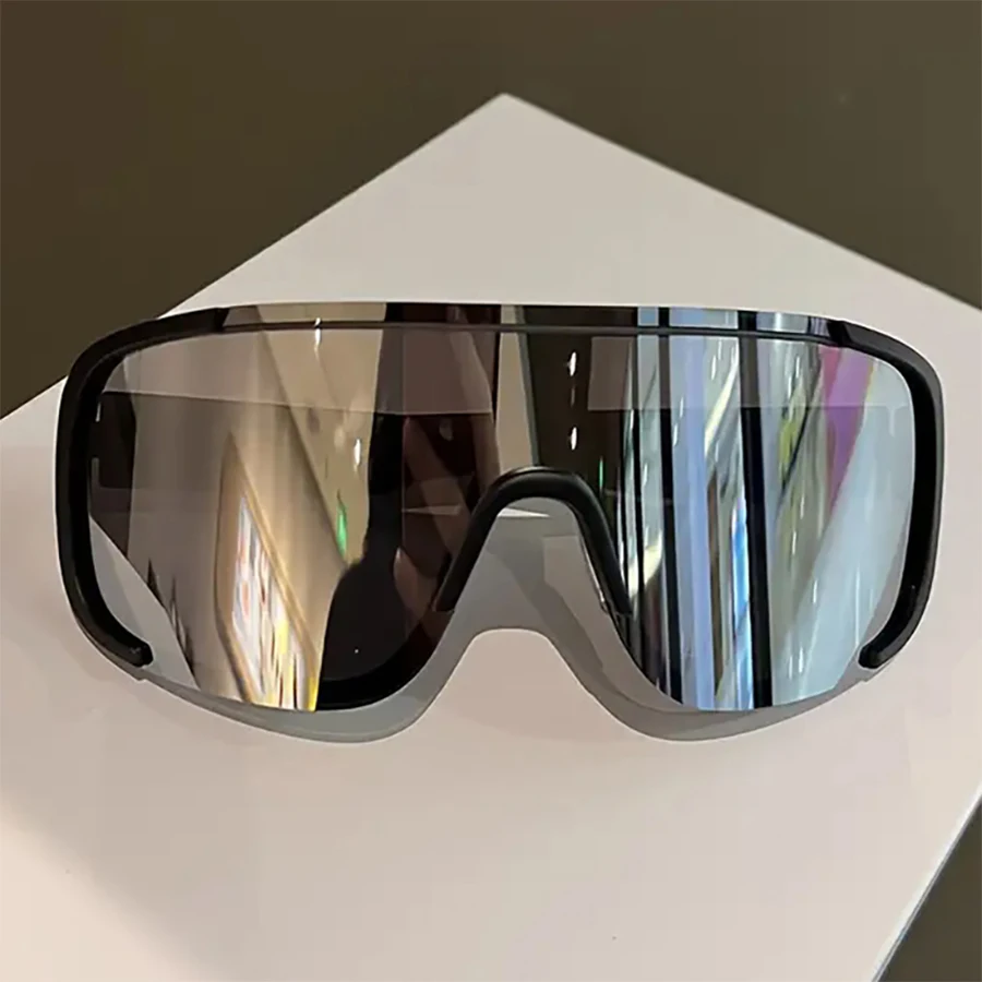 Modische Brillengestelle mit flacher Linse, mehrfarbig, trendige Spiegel-Fahrradbrille, Outdoor-Bergsteigen, Reisebrillen – Detail 7