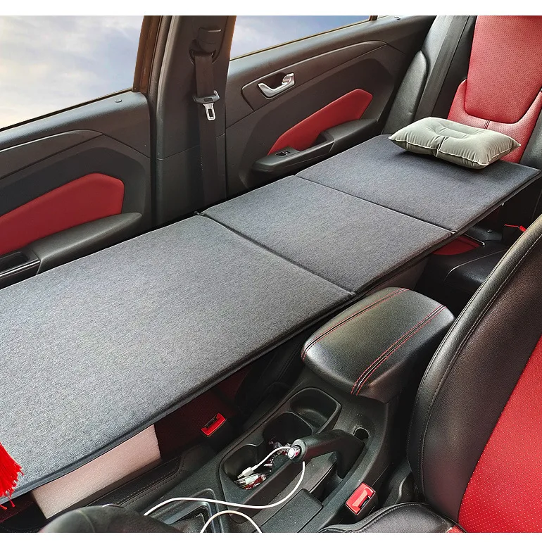 Cama multifunción para coche, cama modificada para copiloto, plegable, portátil, para acampar, asiento trasero, cama de viaje