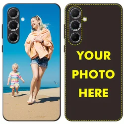 Custom Shockproof DIY Family Photo Phone Case - Galaxy A55 4G (Black)