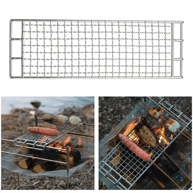 Bbq Grill Nettó Grillező Kosár Háló Huzaltartó Hordozható Rozsdamentes Acél Rács Tenger Gyümölcsei Piknik Főzés Kültéri Edényekhez - Image 3