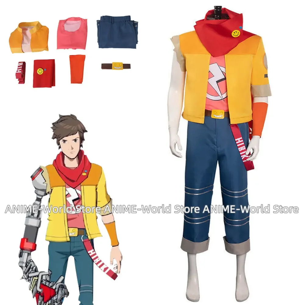 

Game Hi Fi Rush Cosplay Men Chai Coat Trouser Costume Roleplay Fantasia Outfit Fancy Party Clothes Role Playing Halloween Easter