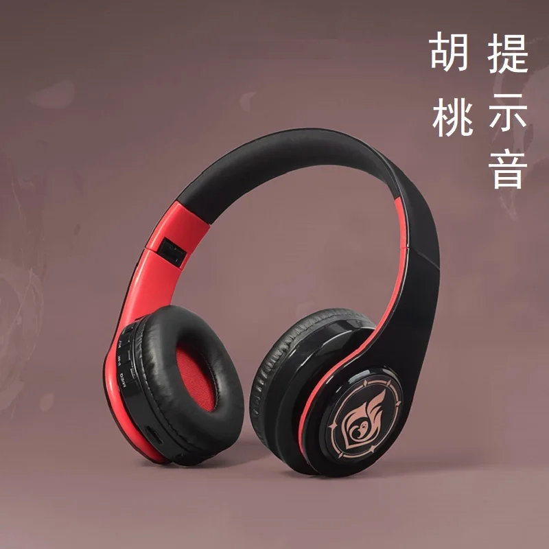 

Game Anime Genshin Impact Hu Tao Comfortable Stereo Fold Headphones Gift Cosplay Fashion Wireless Bluetooth Headset