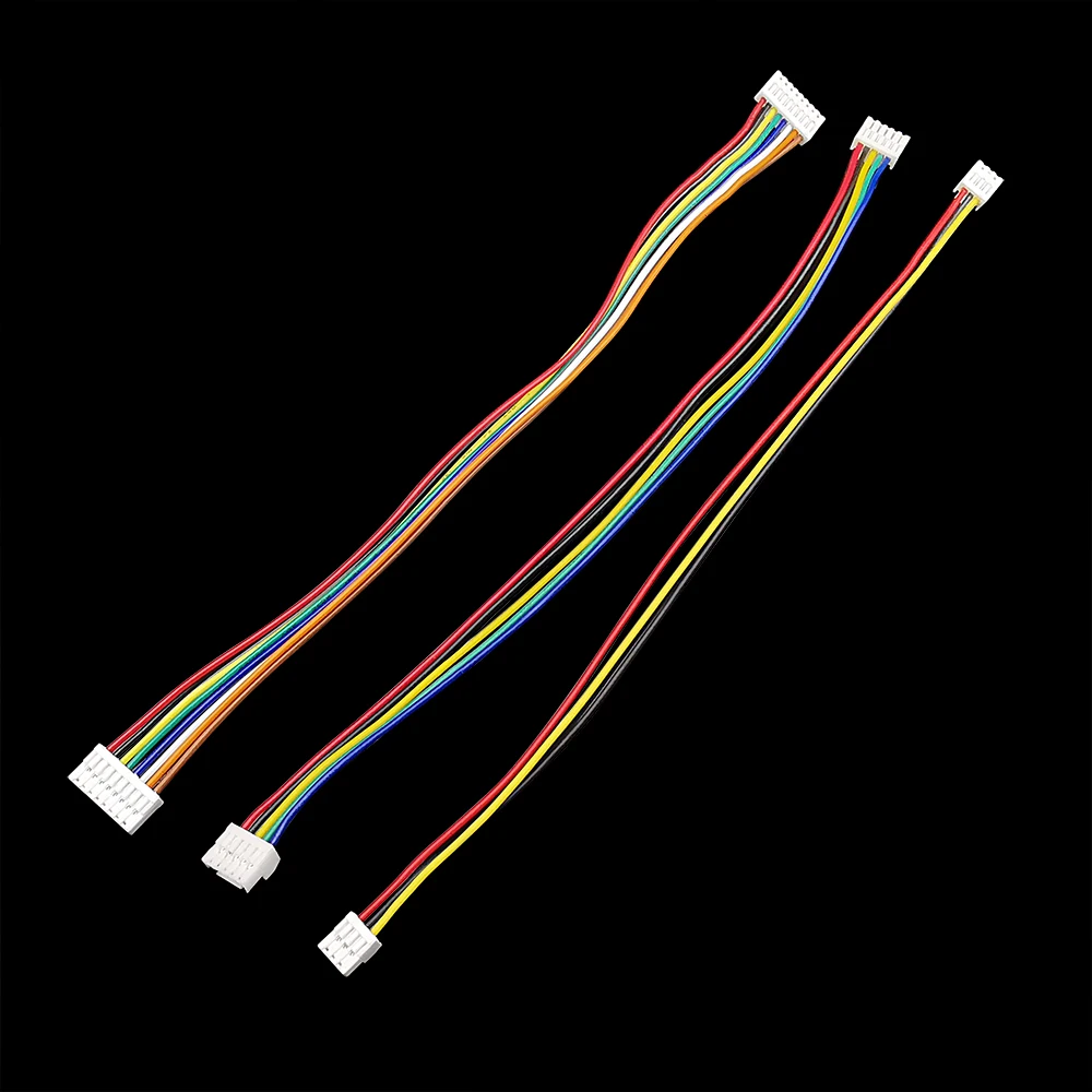 10Pcs JST GH 1.25 1.25mm 2/3/4/5/6/7/8/9/10Pin 수 플러그 케이블 와이어 커넥터 단일 이중 헤드 전선 150mm 28AWG
