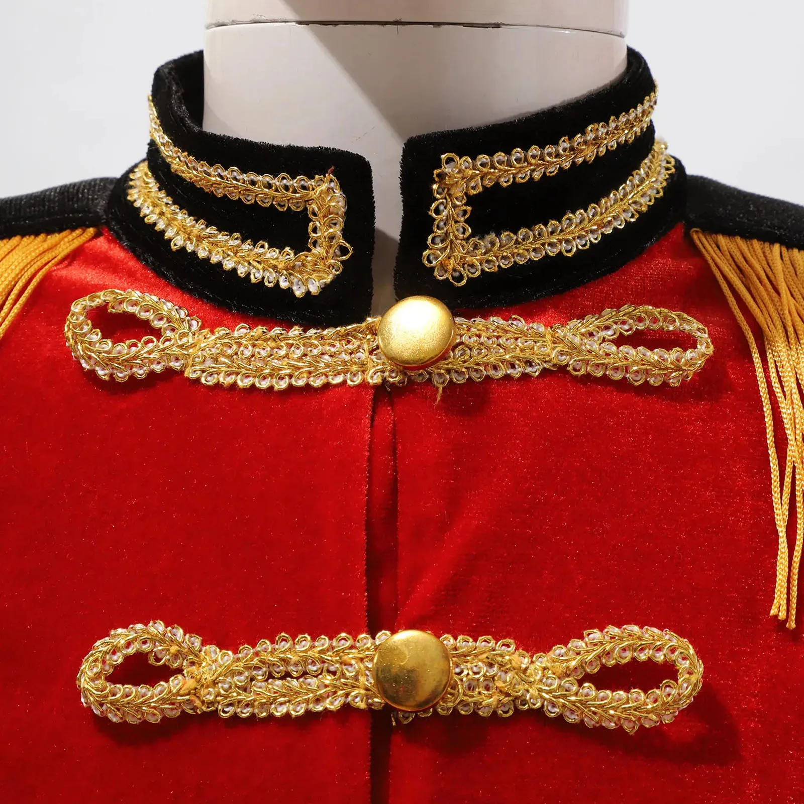 Girls Ringmaster Jacket Costume Long Sleeve Fringe Tassel Shoulder Jacket Coat Circus Tailcoat Halloween Cosplay Dress Up cosplay costume halloween dress outfit