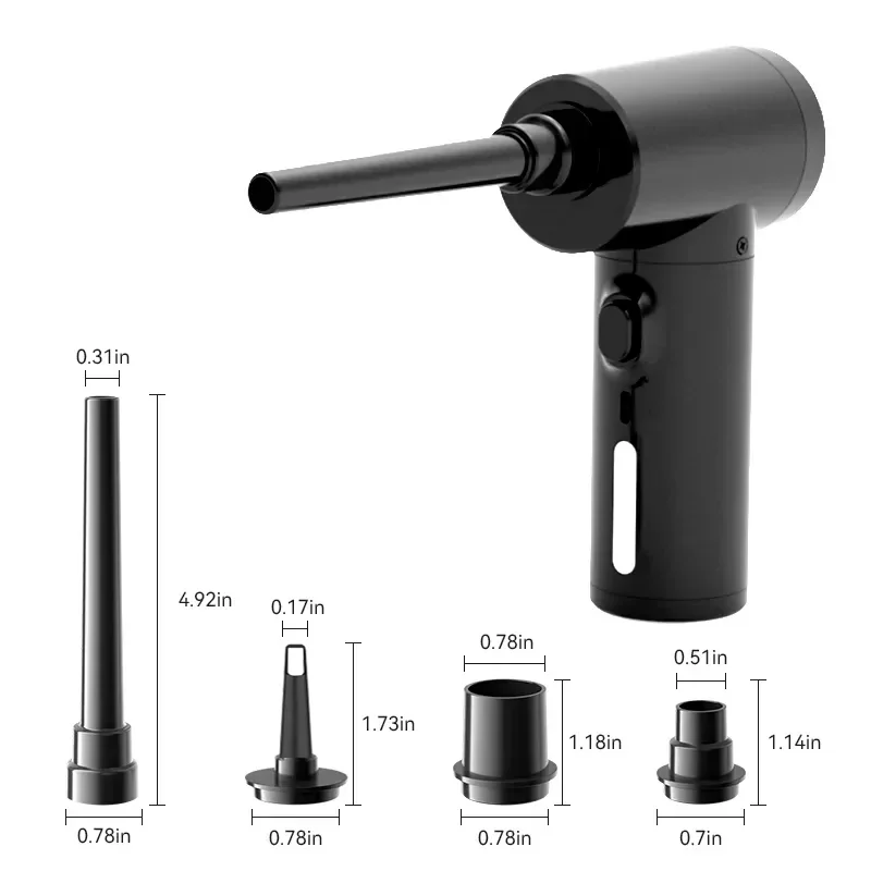 50000 RPM Wireless Air Duster-USB Compressed Air Blower for Cleaning Computers Laptops Keyboards and Cameras Car Vacume