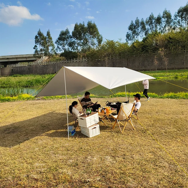 Camping Shade Azarxis Waterproof Camping Tarp - 7.5x4.5ft Hammock
