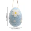 12pc Egg Hanging Ornament Colorful Painted Easter Egg For Tree Pendant Garland Room Hummingbird Stained Glass Window Hanger 4