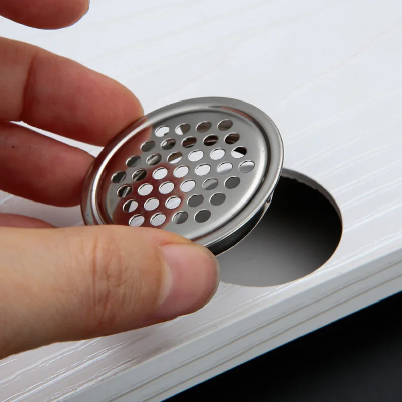 

Stainless steel round ventilation cover Air Vent Louver Mesh Hole for Wardrobe shoe cabinet furniture accessories