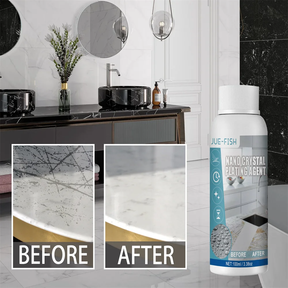 1/2/3PCS Stone Crystal Plating Agent Renovating Agent for Corrosion and Whitening of Marble Tile Countertop Stone Clean 2