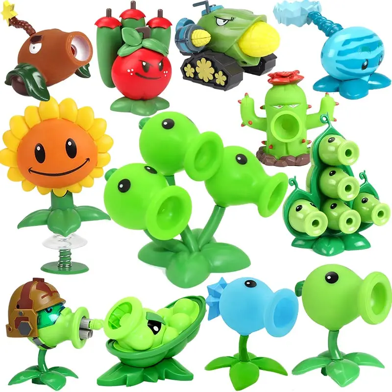 Piante Vs Zombies Action Figures Toys Peashooter Pirate Ejection Anime Plant Zombie Game Doll Model Toy For Kids Regali Di Compleanno