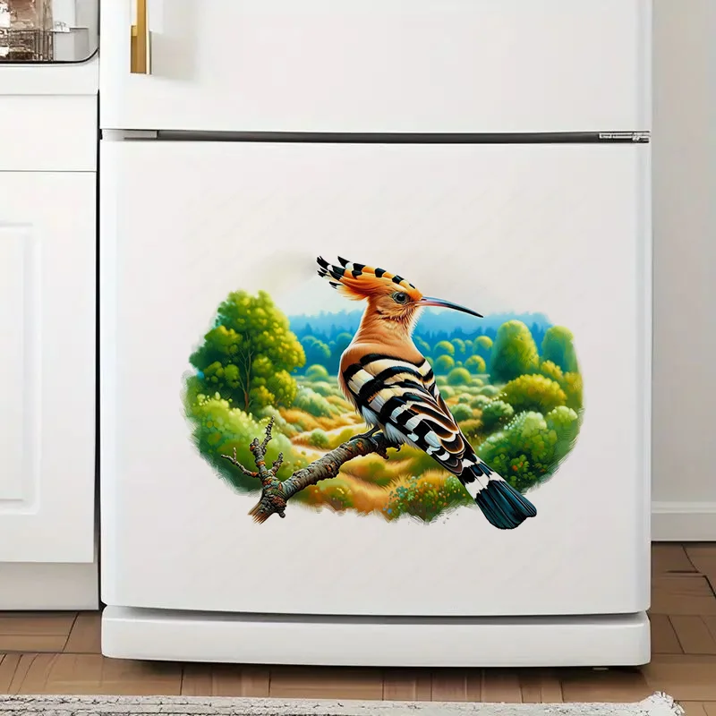 QT612# Hoopoe Bird Wall Stickers Toilet Seat Stickers Bedroom Entrance Living Room Porch Home Decoration Wall Stickers