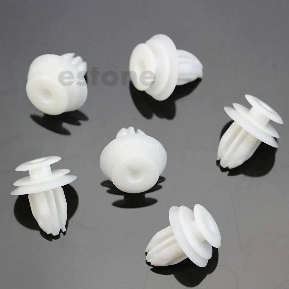 

10pcs Nylon Trim Board Panel Retainer Clips Rivet Fasteners White for Dropship