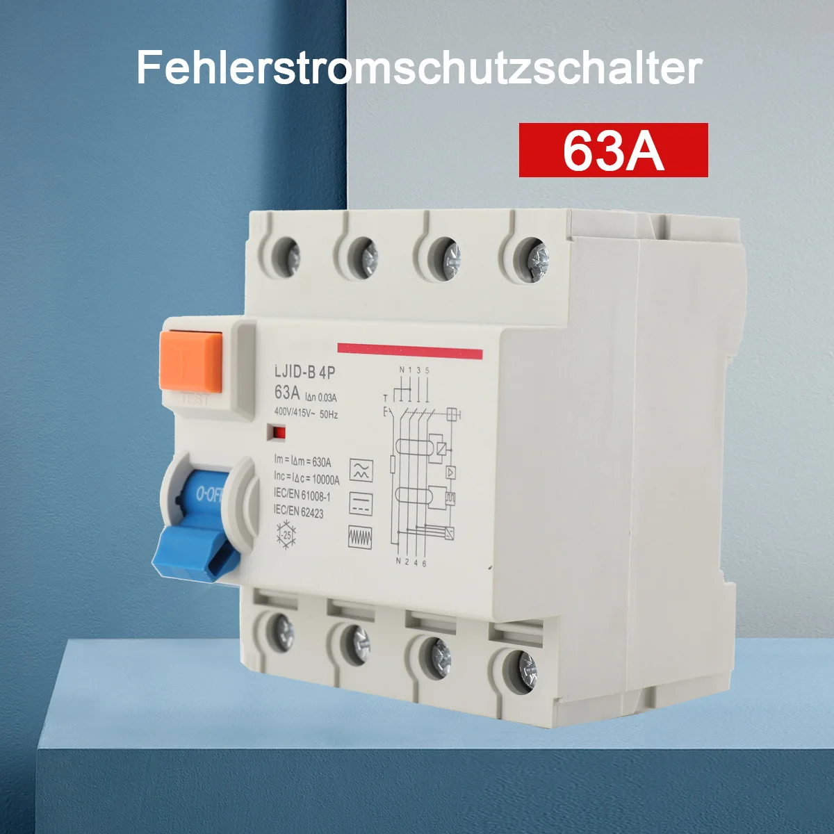 40A/63A Fehlerstromschutzschalter 30 mA 10 KA für Einkaufszentren Haushaltsstrom – Detail 20
