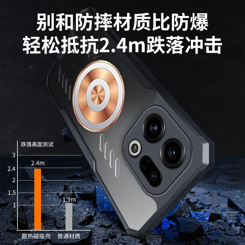 Enhanced Copper Cooling Phone Case with Heat Dissipation and Shockproof Protection - Transparent Cover
