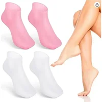 1 Pair Silicone Moisturizing Socks Exfoliating Gel Heel Socks Callus Cracked Dead Skin Remove Protector Pain Relief Foot Care 2